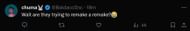 A tweet reply to DF's post about the 3rd remake of Longest Yard (Image via X)